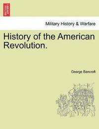 Kirjan kansi "History of the American Revolution."