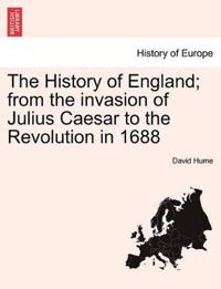 Kirjan kansi "The History of England; from the invasion of Julius Caesar to the Revolution in 1688"