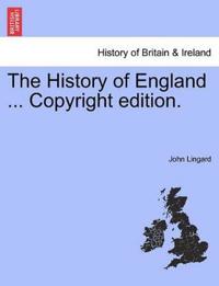 Kirjan kansi "The History of England ... Copyright edition."