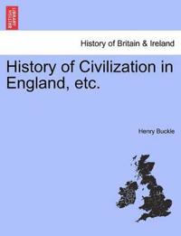 Kirjan kansi "History of Civilization in England, Etc."