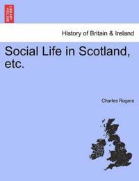 Kirjan kansi "Social Life in Scotland, Etc."