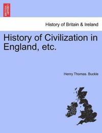 Kirjan kansi "History of Civilization in England, Etc."