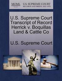 U.S. Supreme Court Transcript of Record Herrick V. Boquillas Land & Cattle Co