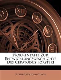 Normentafel Zur Entwicklungsgeschichte Des Ceratodus Forsteri