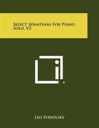 Kirjan kansi "Select Sonatinas for Piano Solo, V2"