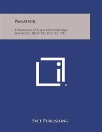 Pamatnik: A Program Cyrillo-Methodejskej Slavnosti, 1863-1933, July 23, 1933