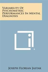 Kirjan kansi "Variability of Psychometric Performances in Mental Diagnosis"