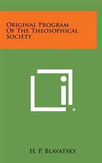 Bokomslag for "Original Program of the Theosophical Society"
