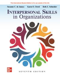 Interpersonal Skills in Organizations ISE