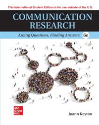 Communication Research: Asking Questions Finding Answers ISE