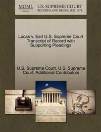 Lucas V. Earl U.S. Supreme Court Transcript of Record with Supporting Pleadings