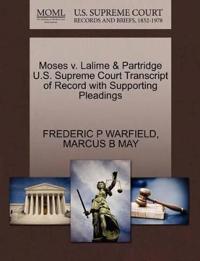 Moses V. Lalime & Partridge U.S. Supreme Court Transcript of Record with Supporting Pleadings