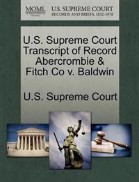 U.S. Supreme Court Transcript of Record Abercrombie & Fitch Co V. Baldwin