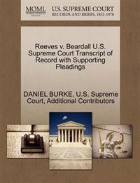 Reeves V. Beardall U.S. Supreme Court Transcript of Record with Supporting Pleadings