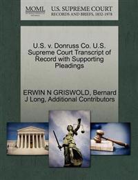 U.S. V. Donruss Co. U.S. Supreme Court Transcript of Record with Supporting Pleadings