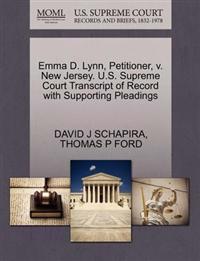 Emma D. Lynn, Petitioner, V. New Jersey. U.S. Supreme Court Transcript of Record with Supporting Pleadings