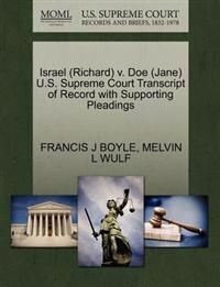 Israel (Richard) V. Doe (Jane) U.S. Supreme Court Transcript of Record with Supporting Pleadings