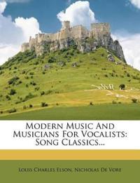 Modern Music And Musicians For Vocalists