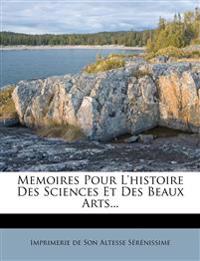 Kirjan kansi "Memoires Pour L'Histoire Des Sciences Et Des Beaux Arts..."