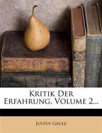 Kritik der Erfahrung vom Leben