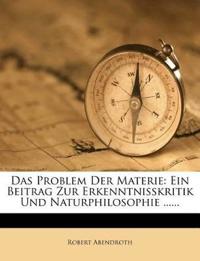 Das Problem Der Materie