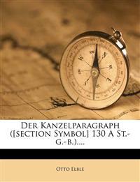 Der Kanzelparagraph