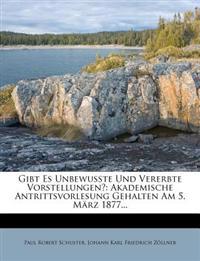 Gibt es unbewusste und vererbte Vorstellungen?