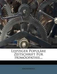 Bokomslag för "Leipziger Populare Zeitschrift Fur Homoopathie..."
