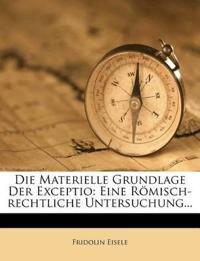 Bokomslag for "Die Materielle Grundlage Der Exceptio"