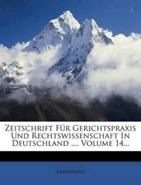 Bokomslag för "Zeitschrift Fur Gerichtspraxis Und Rechtswissenschaft in Deutschland."