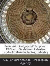Economic Analysis of Proposed Effluent Guidelines Asbestos Products Manufacturing Industry