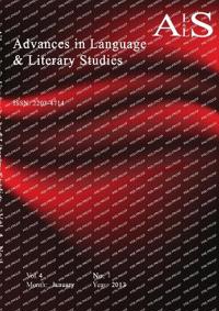 Advances in Language & Literary Studies (Vol. 4, No.1; 2013)