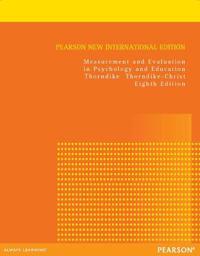 Measurement and Evaluation in Psychology and Education