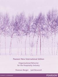 Organizational Behaviour for the Hospitality Industry