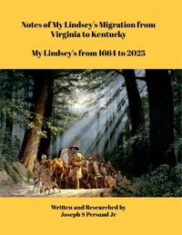 Kirjan kansi "Notes of My Lindsey's Migration from Virginia to Kentucky"