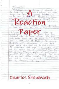 A Reaction Paper