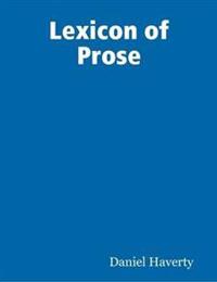 Kirjan kansi "LEXICON OF PROSE"