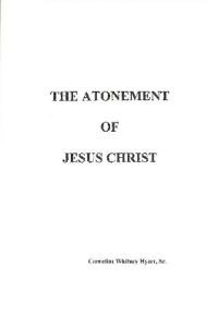 The Atonement of Jesus Christ