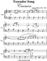 Toreador Song Carmen Easiest Piano Sheet Music