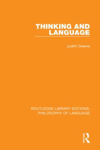 Routledge Library Editions: Philosophy of Language