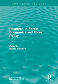 Research in Forest Economics and Forest Policy