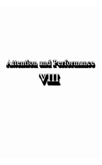 Attention and Performance Series