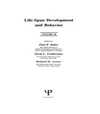 Life-Span Development and Behavior Series
