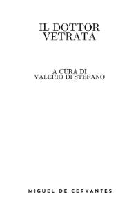Il dottor Vetrata (a cura di Valerio Di Stefano)