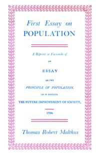 First Essay on Population 1798