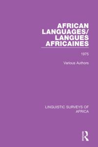 Linguistic Surveys of Africa