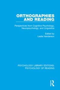 Psychology Library Editions: Psychology of Reading
