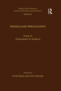 Kierkegaard Research: Sources, Reception and Resources