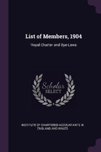 List of Members, 1904
