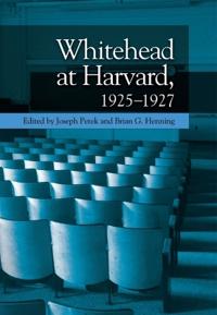 Whitehead at Harvard, 1925-1927